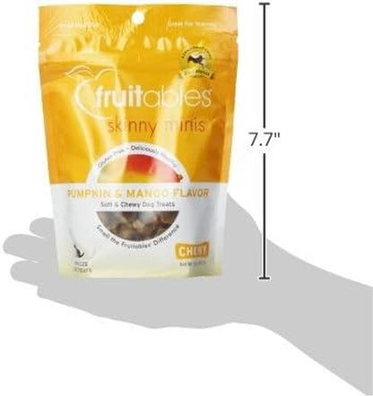 Skinny Minis Healthy Pumpkin Dog Treats - Low Calorie, Wheat-Free, Corn-Free, Soy-Free, Made in the USA, Pumpkin and Mango Flavor, 5 Oz