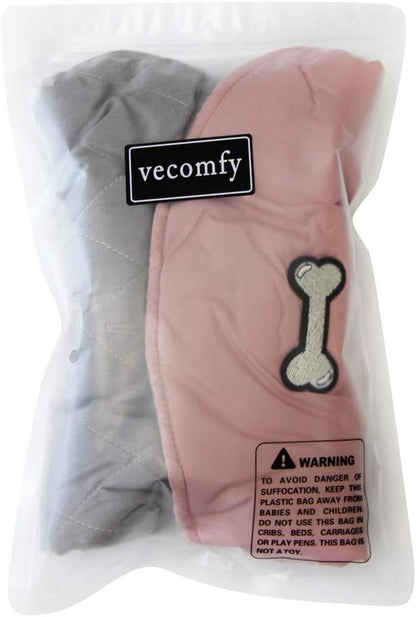 Reversible Waterproof Dog Coats for Small Breeds - Warm Winter Jacket in Pink and Grey, Size M