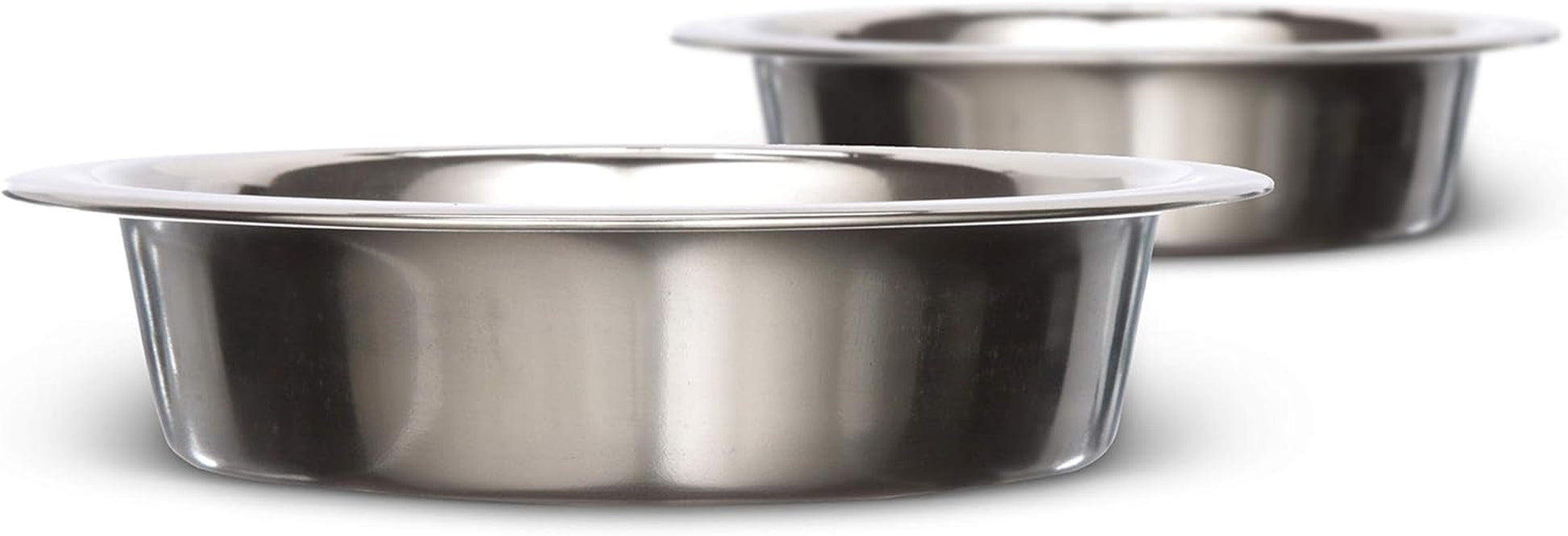 Set of 2 Stainless Steel Cat Bowls (1 Cup / 8 Oz.) - Neater Feeder Replacement Dishes for Food and Water, Whisker-Friendly, Dishwasher Safe