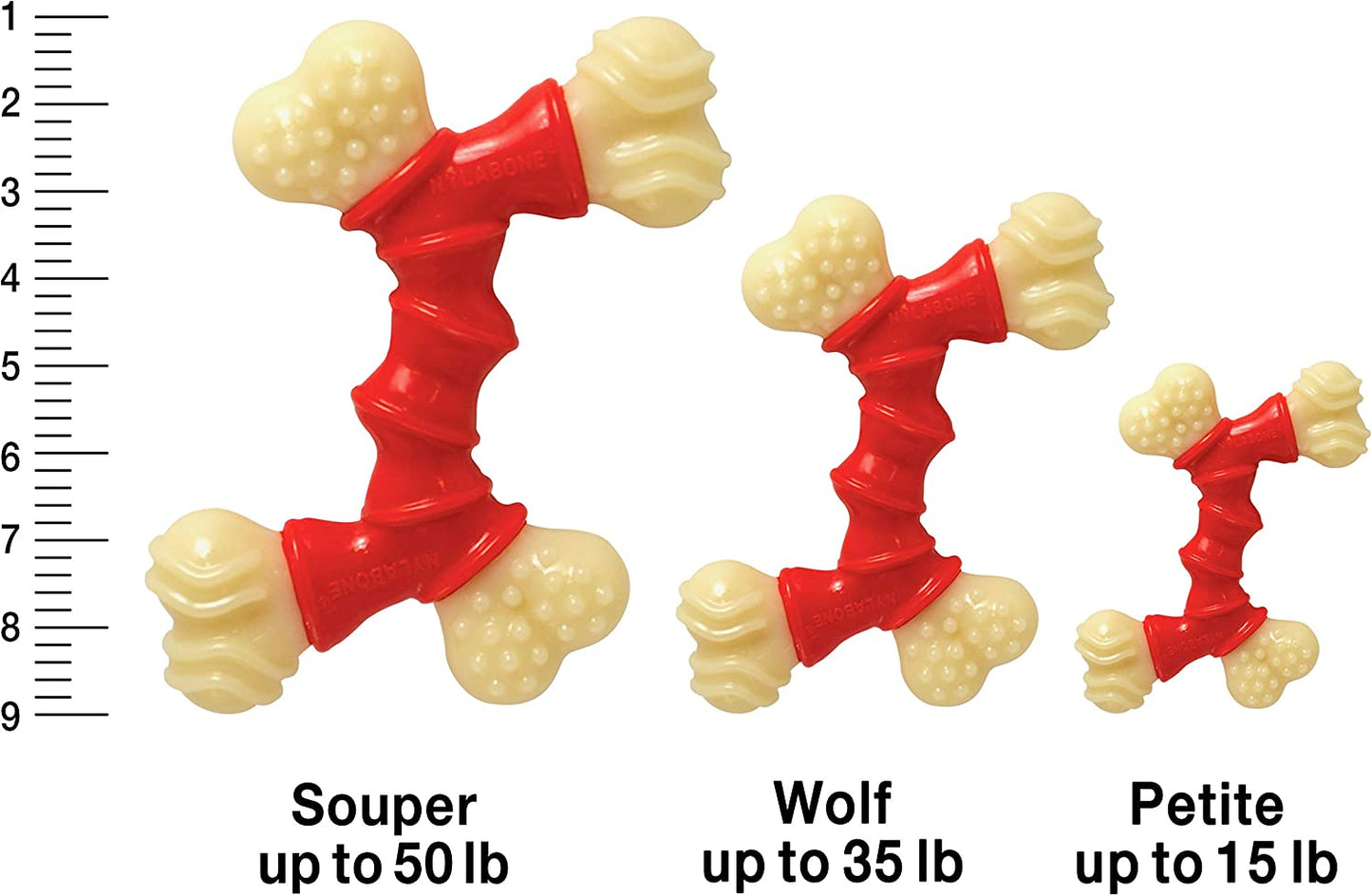 X-Large Double Bone Power Chew Toy for Aggressive Chewers, Bacon Flavor, Suitable for Dogs Over 50 lbs, Single Count