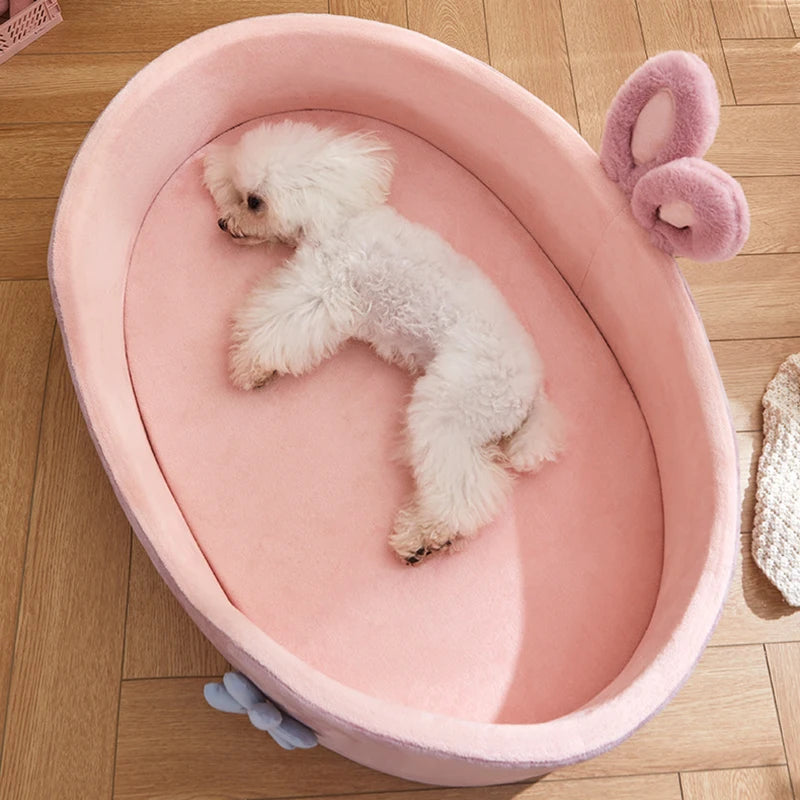 Detachable and Washable Pet Bed - Soft, Comfortable, and Warm Sleeping Solution for Dogs and Cats, Suitable for All Seasons