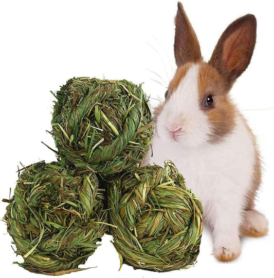 Timothy Grass Chew Ball for Small Animals - Engaging Activity and Dental Care Toy for Rabbits, Hamsters, Guinea Pigs, and Gerbils