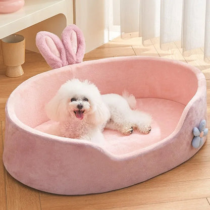 Detachable and Washable Pet Bed - Soft, Comfortable, and Warm Sleeping Solution for Dogs and Cats, Suitable for All Seasons