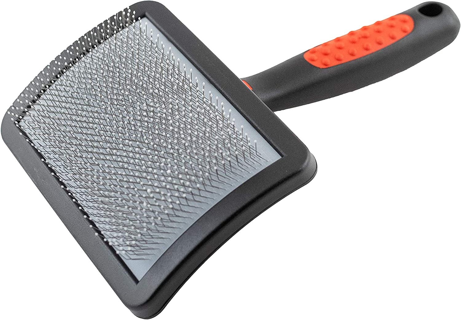 Paw Brothers Large Soft Pin Curved Slicker Brush for Dogs with Coated Tips for Gentle Grooming and Maximum Coverage