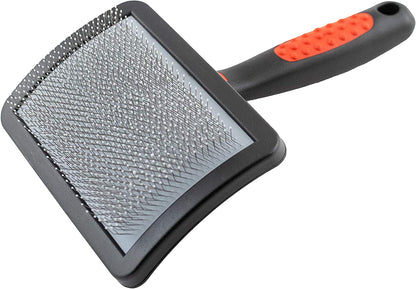 Paw Brothers Large Soft Pin Curved Slicker Brush for Dogs with Coated Tips for Gentle Grooming and Maximum Coverage