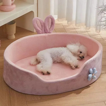 Detachable and Washable Pet Bed - Soft, Comfortable, and Warm Sleeping Solution for Dogs and Cats, Suitable for All Seasons