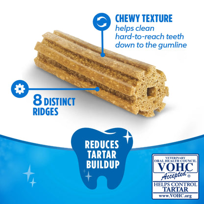 Purina Daily Oral Care Dental Treats for Large Dogs with Chicken, 20.7 oz Pouch (18 Count)