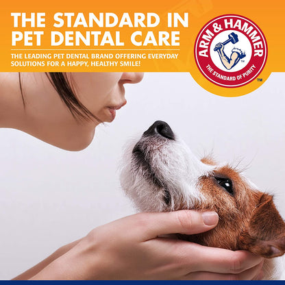 Professional Pet Dental Care Kit for Tartar Control - Banana Mint Toothpaste with Baking Soda, Double-Sided Toothbrush, and Finger Brush - 2.5 oz, 3-Piece Set