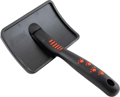 Paw Brothers Large Soft Pin Curved Slicker Brush for Dogs with Coated Tips for Gentle Grooming and Maximum Coverage
