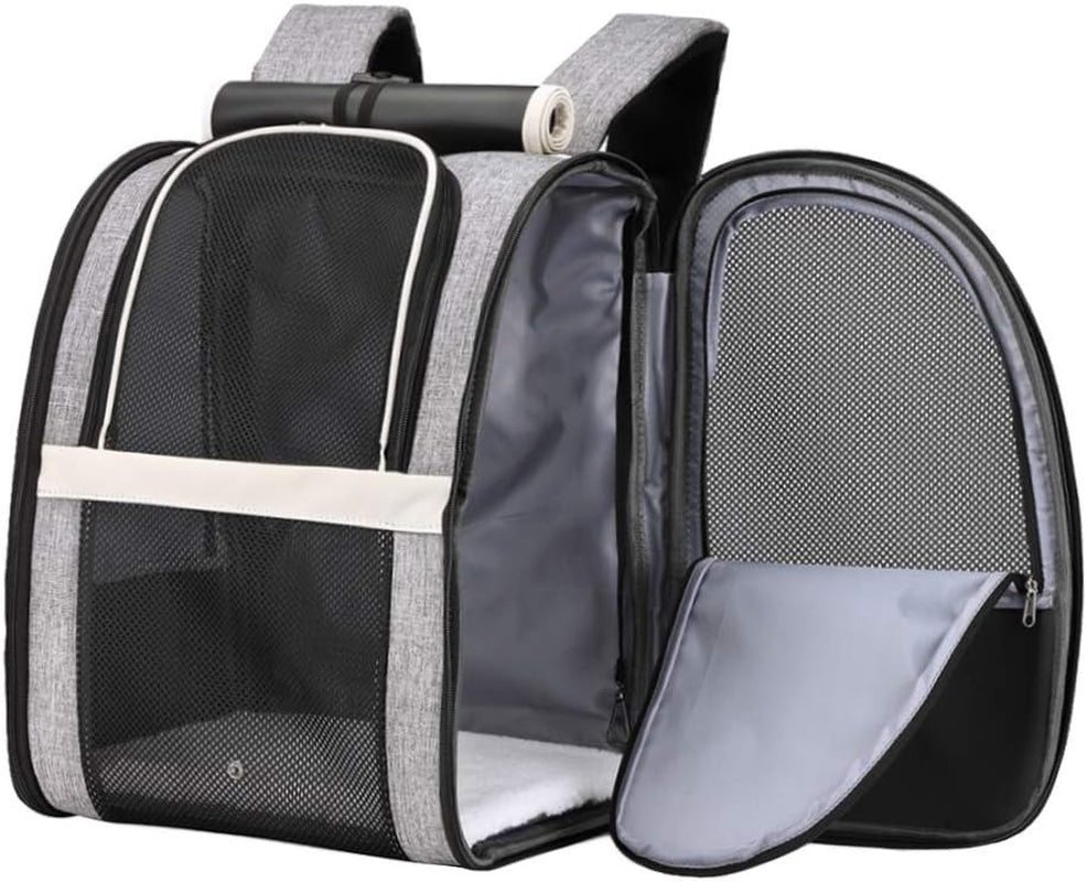 Premium Pet Carrier Backpack with Window Blind for Small Cats and Dogs, Ventilated Design, Safety Straps, Buckle Support, Collapsible for Travel, Hiking, and Outdoor Adventures